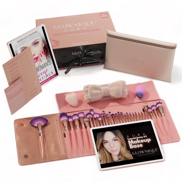 GLOWNIQUE AURA Professional Makeup and Skincare Brush Set - Picture 1 of 17